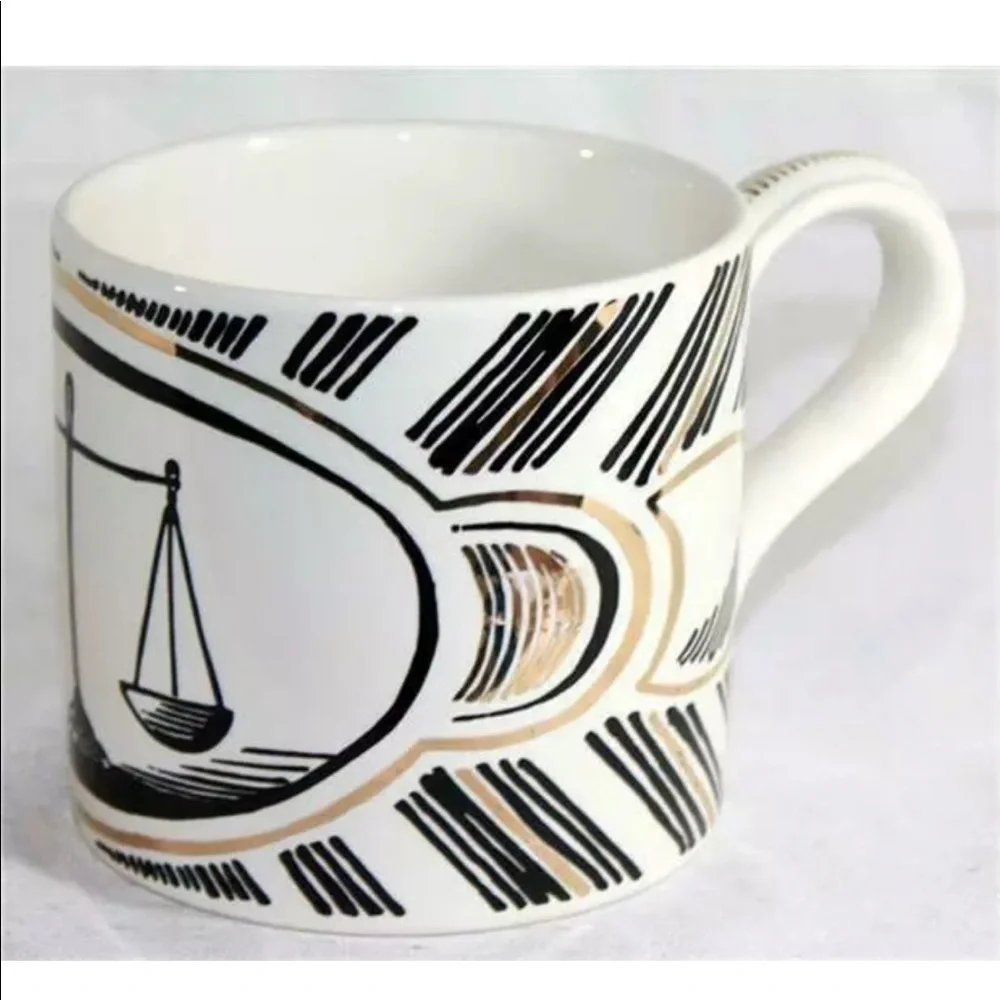 NIB Sir Madam Libra Pattern Large Oversized mug